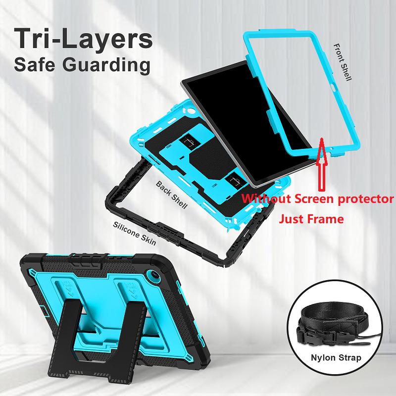Funda for Samsung Galaxy Tab A11 Plus 11 A9 Plus 11"Case Shockproof Safe PC Silicon Hybrid Stand Tablet Cover Galaxy Tab A11 8.7