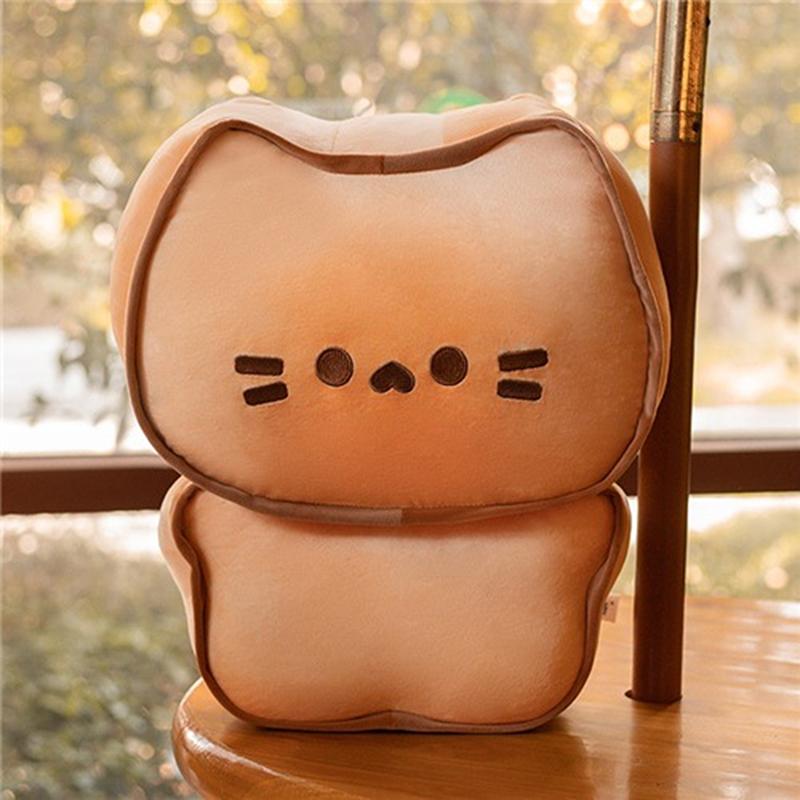 1 Piece Kawaii Lifelike Butter Biscuit Cat Doll Soft Stuffed Animal Pillow Ins Style Butter Biscuit Cat Plush Toy Kids Gift