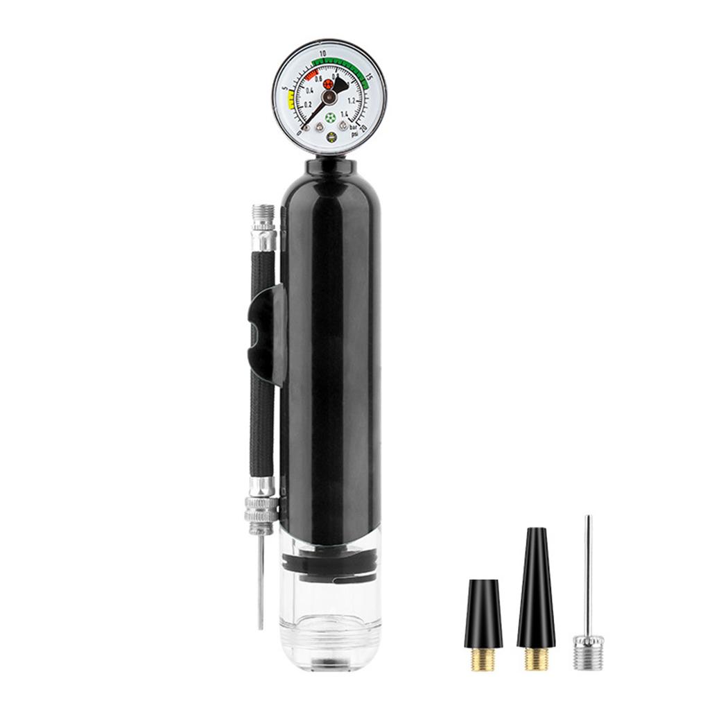 Luftballpumpe Tragbare Sportpumpe mit Manometer mit Abnehmbarem Schlauch für Fußball Basketball Fußball