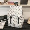 School bag high value letter back couple solid color casual simple light outdoor large capacity