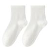 Kids' Cotton Mesh Breathable Mid-Calf Socks - Summer Thin, Sweat-Absorbing, Solid Color for Boys
