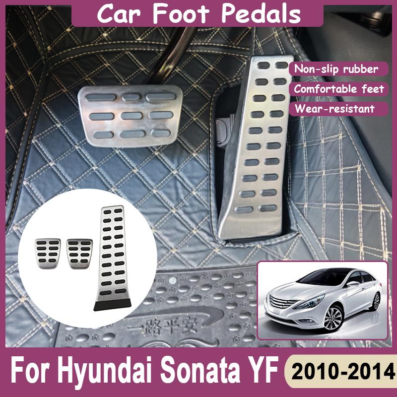 For Hyundai Sonata 2012 Accessories YF i45 2010-2014 Car Foot Pedals Stainless Steel Accelerator Gas Brake Non-slip Pedal Cover