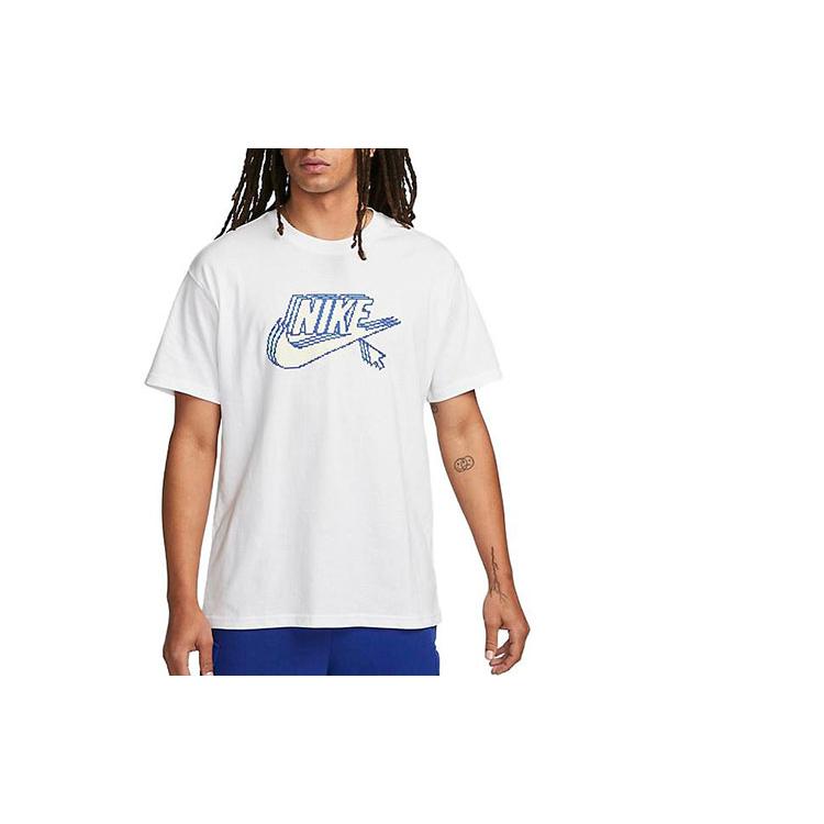 Nike T Shirts Men's White Crew Neck Moderate Straight Fit FD1297-100