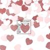 100pcs/bag Glitter Rose Gold Pink White Love Heart Confetti Birthday Party Table Decoration Engagement Wedding Party Supply