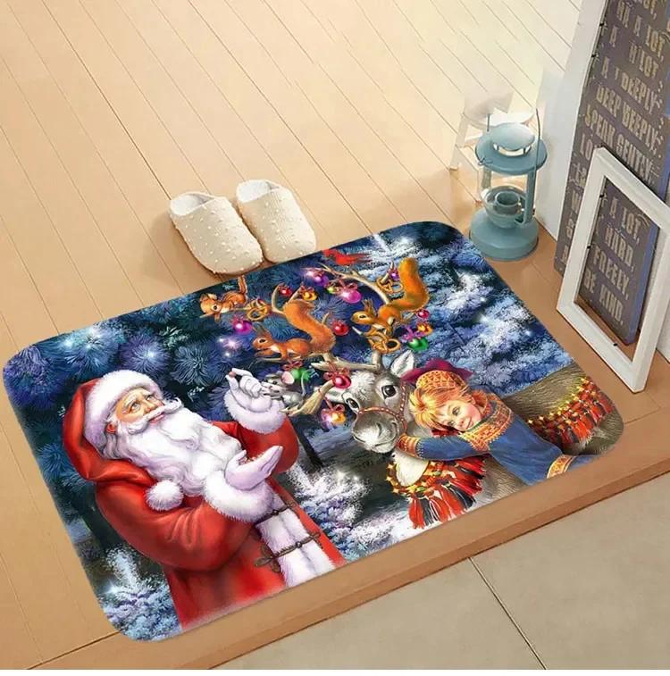 Christmas Door Mat Santa Claus Outdoor Carpet Merry Christmas Decorations Home  Navidad Xmas Ornament New Year 2026 Decoration