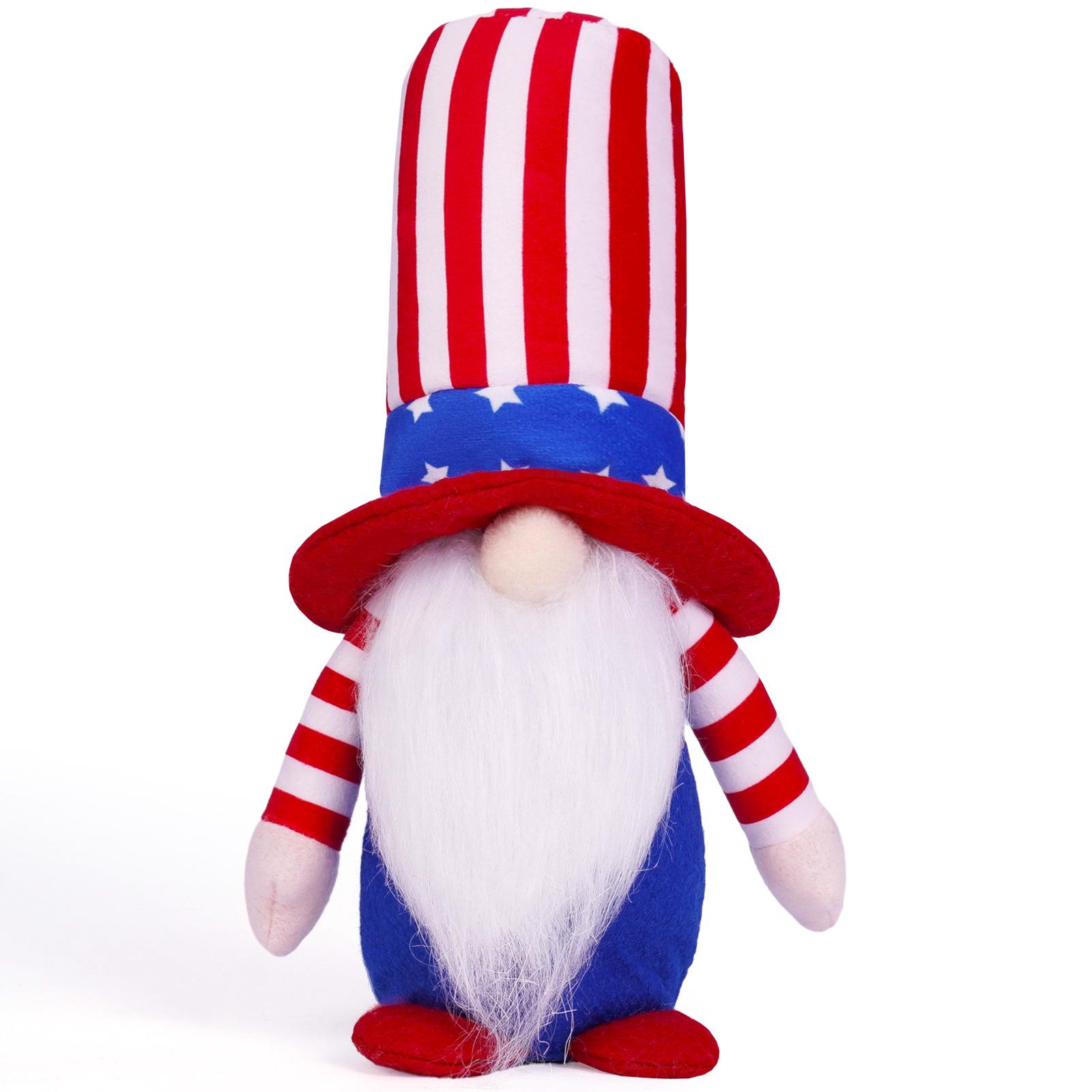 American Independence Day Faceless Gnome Goblin Figurine - Flag Ornament Gift