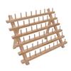 60 Spools Wooden Thread Rack DIY Easy Storage Safe Eco Friendly Beechwood Folding Thread Holder Thread Organizer for Quilting
