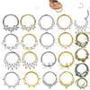 JCJEWELRY G23 Titanium Alloy Elliptical Zirconia Septum Nose Screw Nose Ring Closed Ring Earring Ear Screw Piercing Jewelry New
