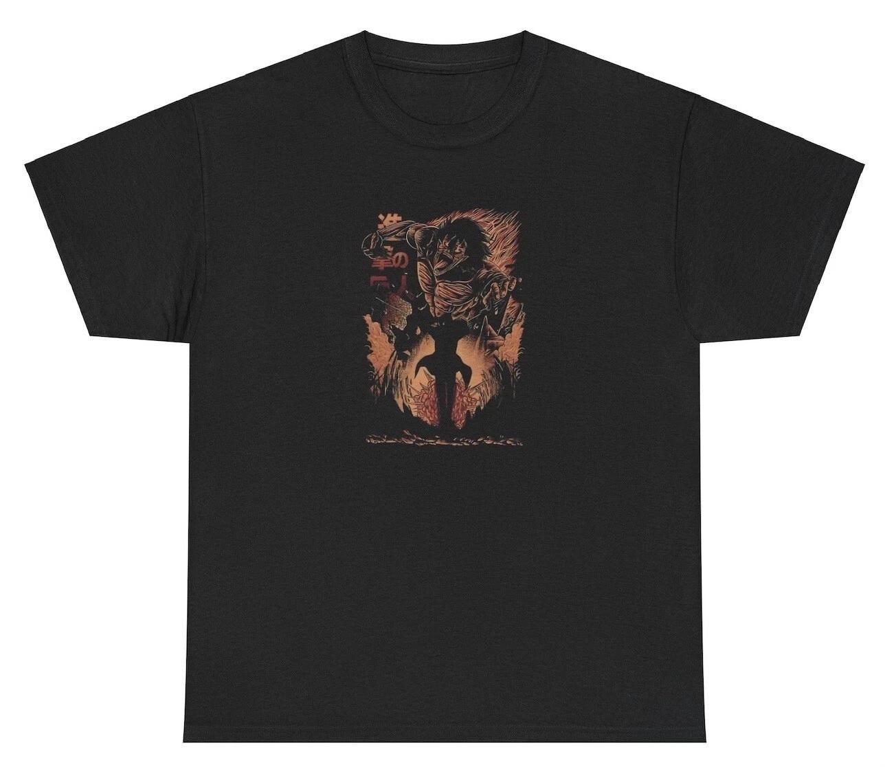 Eren Yeager T Shirt Anime Attack on Titan Anime Manga Lovers Mikasa Tee S