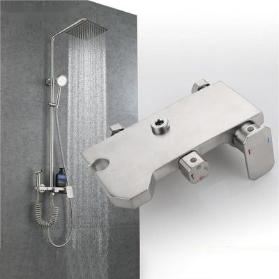 304 Stainless Steel Bathroom Shower Set Household Shower Faucet Wall Mounted Bathtub Faucet Rain Shower Column Bidet Faucet