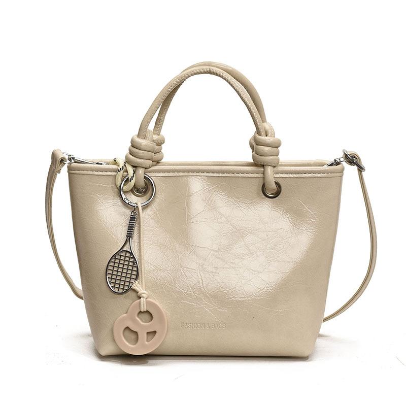This Year's Popular Handbag Women's 2025 New High-end Textured Bucket Bag Shoulder Messenger Bag