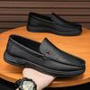 Men'S Leather Shoes British Casual Shoes Business Formal Shoes Black Leather Shoes For Mens JZ-2561