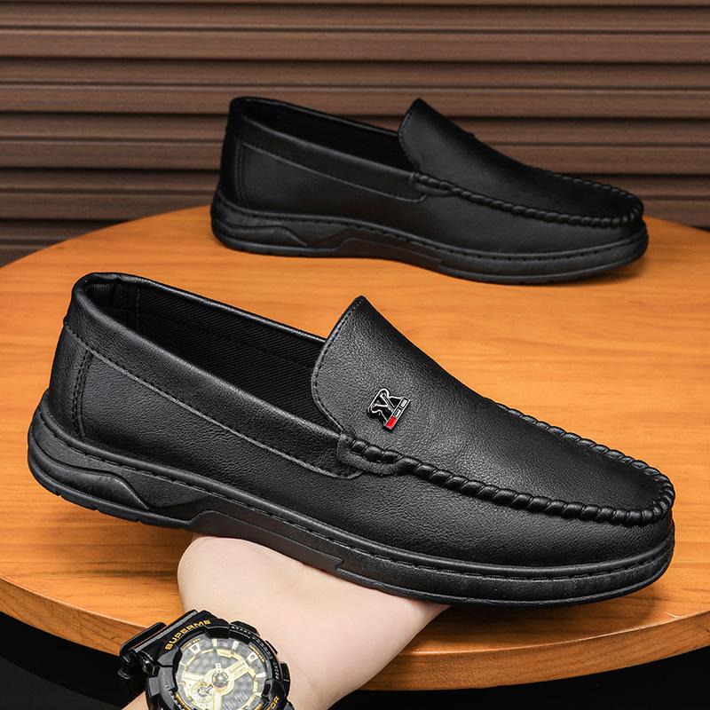 Men'S Leather Shoes British Casual Shoes Business Formal Shoes Black Leather Shoes For Mens JZ-2561