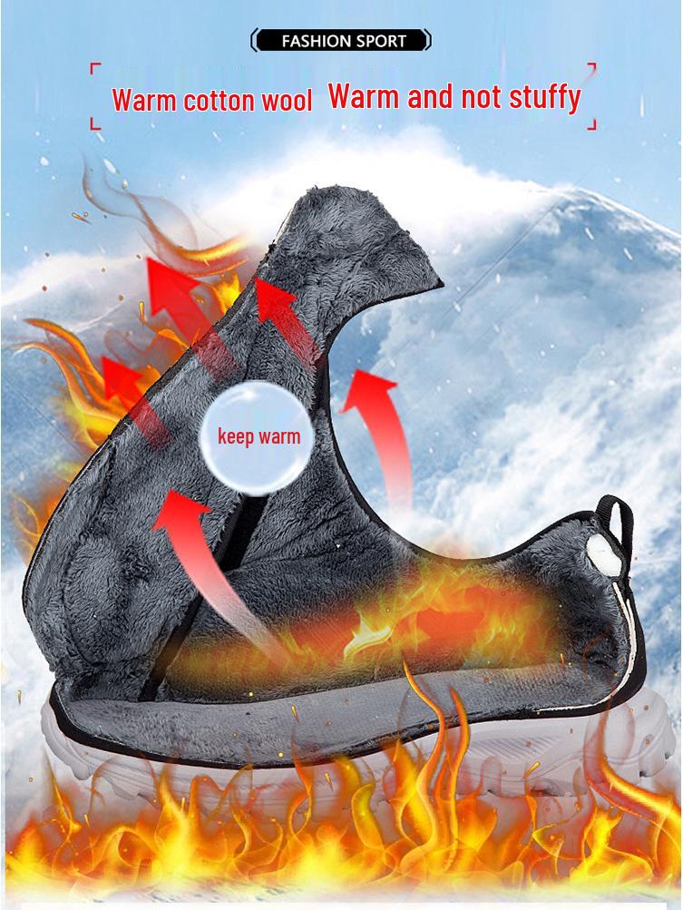 Men's Winter Velvet Comfort Shoes - Wide Toe, Adjustable Fit for Swollen Feet