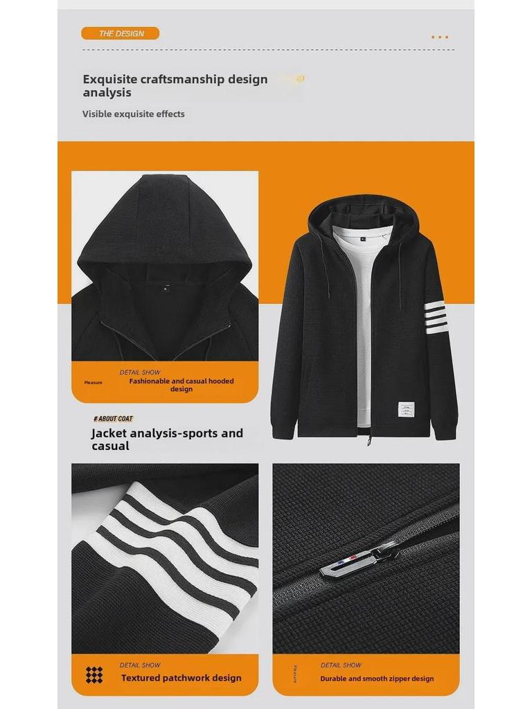 Herren Casual Sport Strickjacke und Sweatshirt Set Herbst/Winter 2022