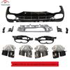 Compatible with 2024+ Mercedes-Benz E-Class W214: E53 Rear Diffuser & Exhaust Tips for Four-Door Sports Upgrade.