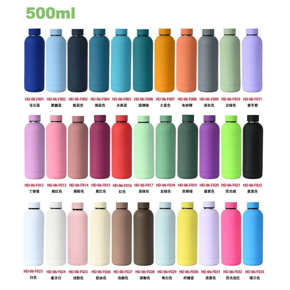 Double Wall Custom Stainless Steel Cup Insulated Drink Bottle Tumbler 500ml Thermos Water Bottle
