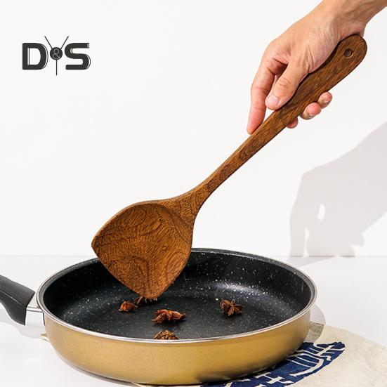 Tepelně odolné kuchyňské náčiní Potravinářské dřevěné užitkové kuchyňské nádobí Pánev špachtle Příslušenství na vaření