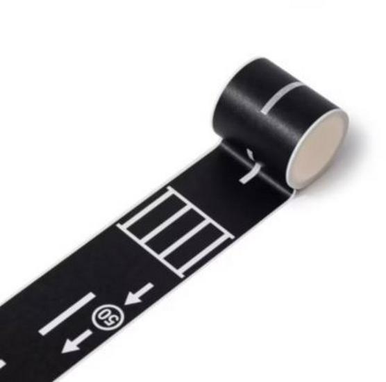 DIY Kindergarten Track Car Toy with Traffic Stickers