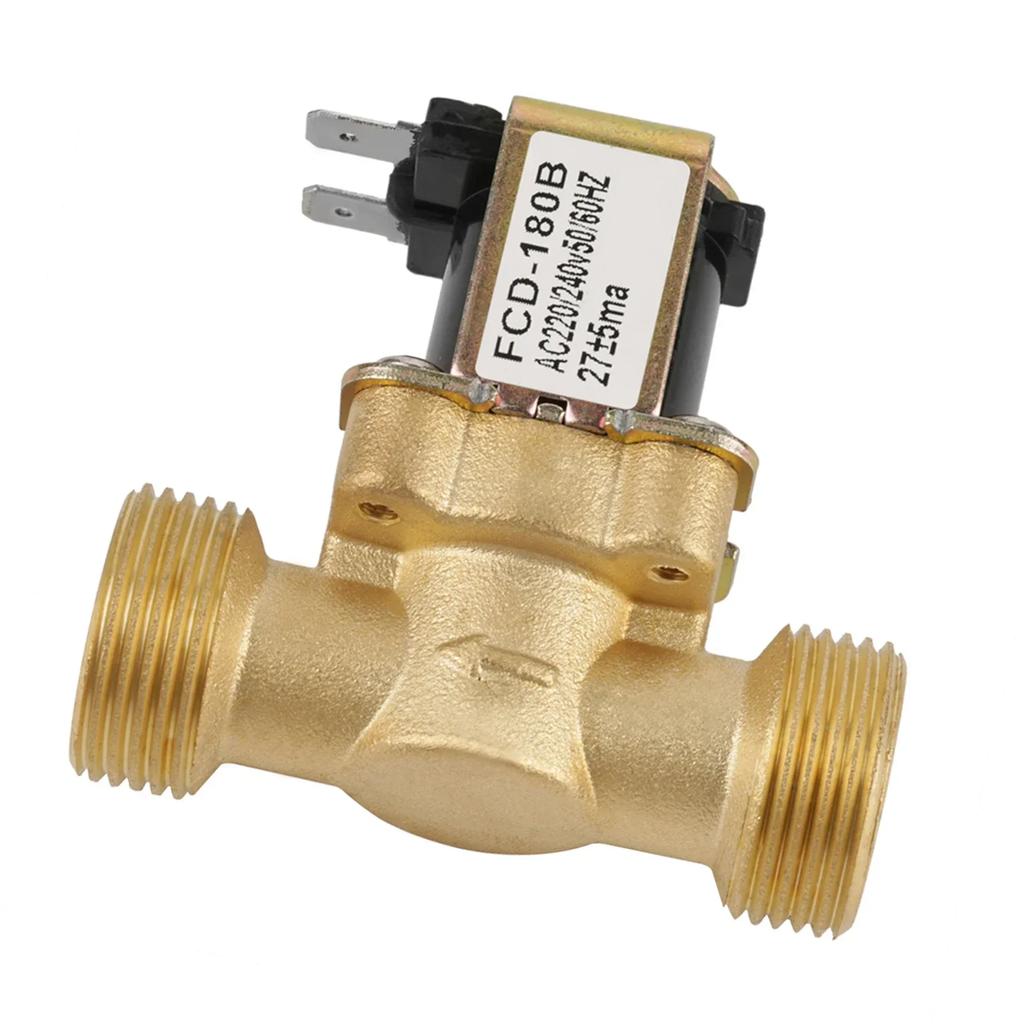 G3/4 2 Way Water Inlet N/C Normal Closed Pressure Electric Valve Solenoid Valve Electric Solenoid Valve AC 220V FCD‑180B