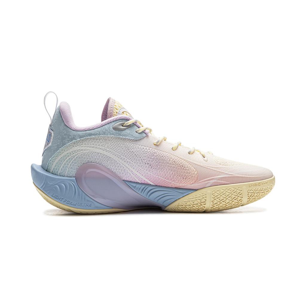 LiNing DLO1 Cushioning, Slip Resistant, Abrasion Resistant, Rebound Grip Low Top Basketball Shoes Men's White Pink ABPV009-16