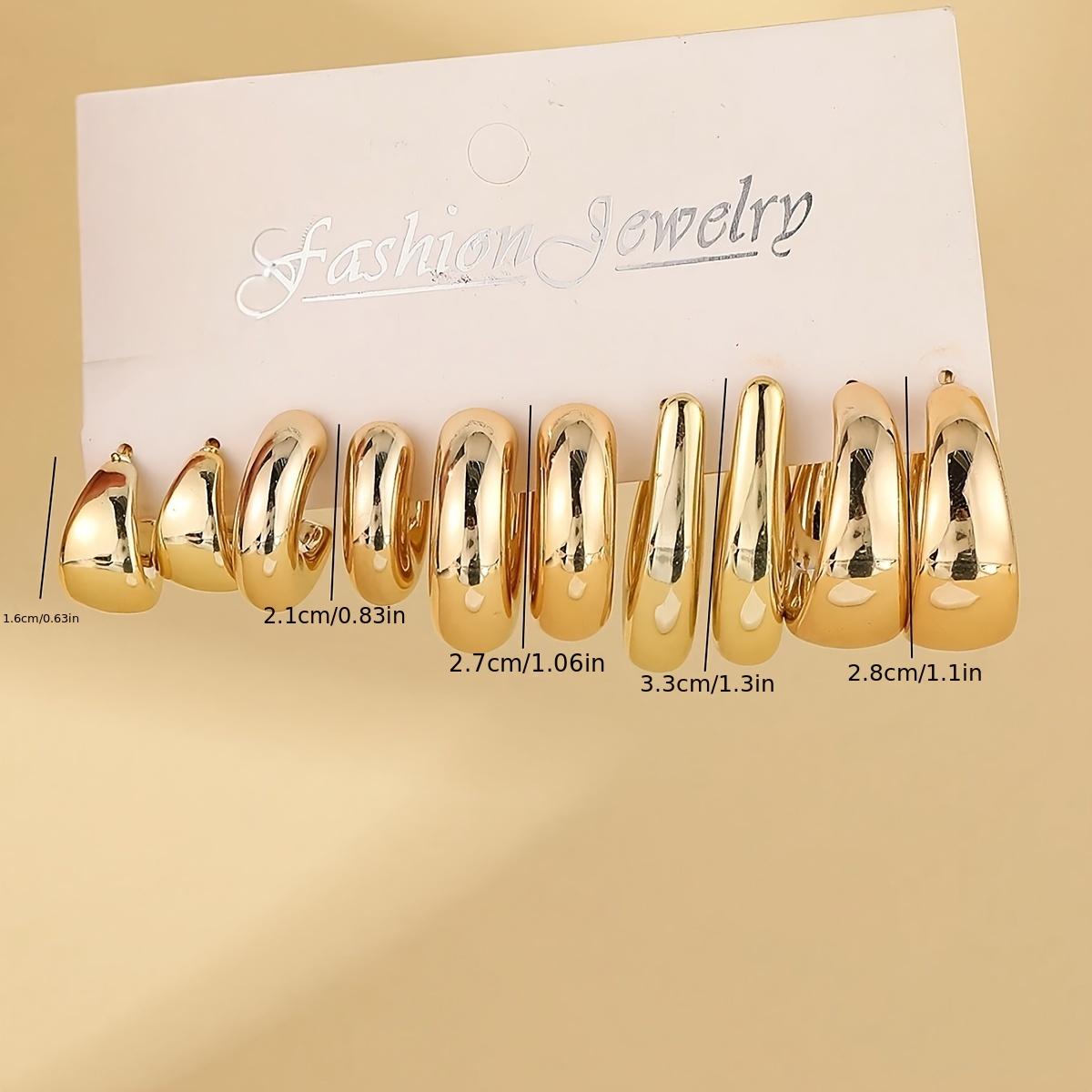 

10-20 шт. Элегантные толстые серьги-пусеты в виде капли воды, женская модная подвеска, геометрический набор серег CCB, повседневный, универсальный циркон золотистый