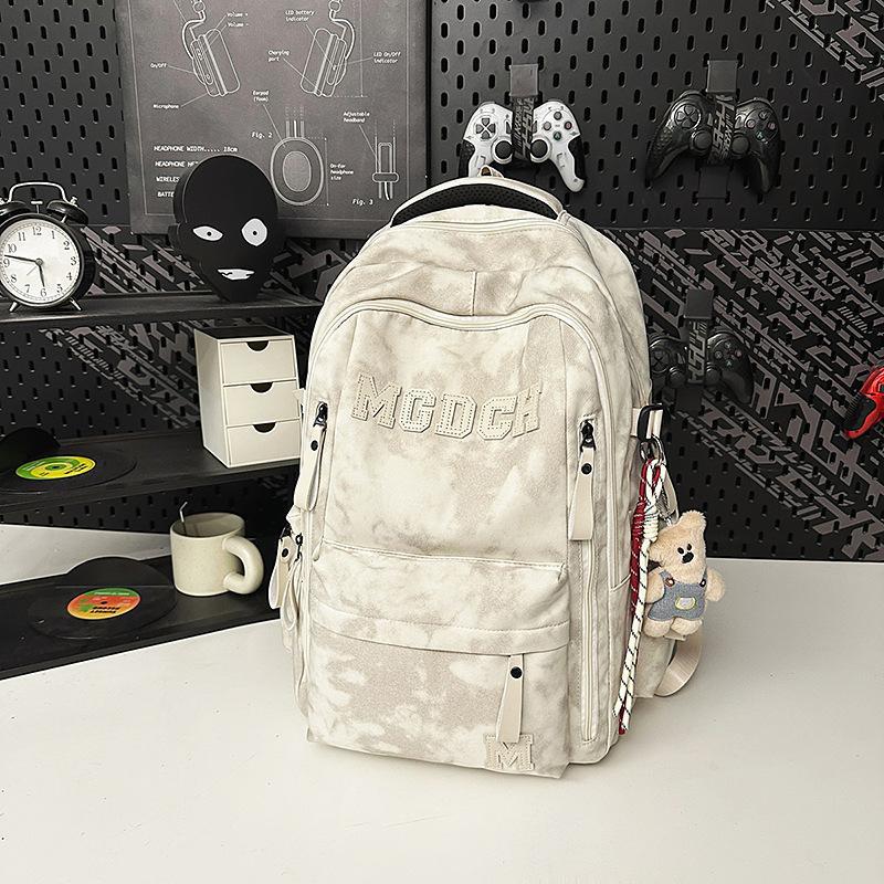 Schoolbag new schoolbag Korean version ins tooling style trend couple backpack large capacity middle and high school students air cushion backpack