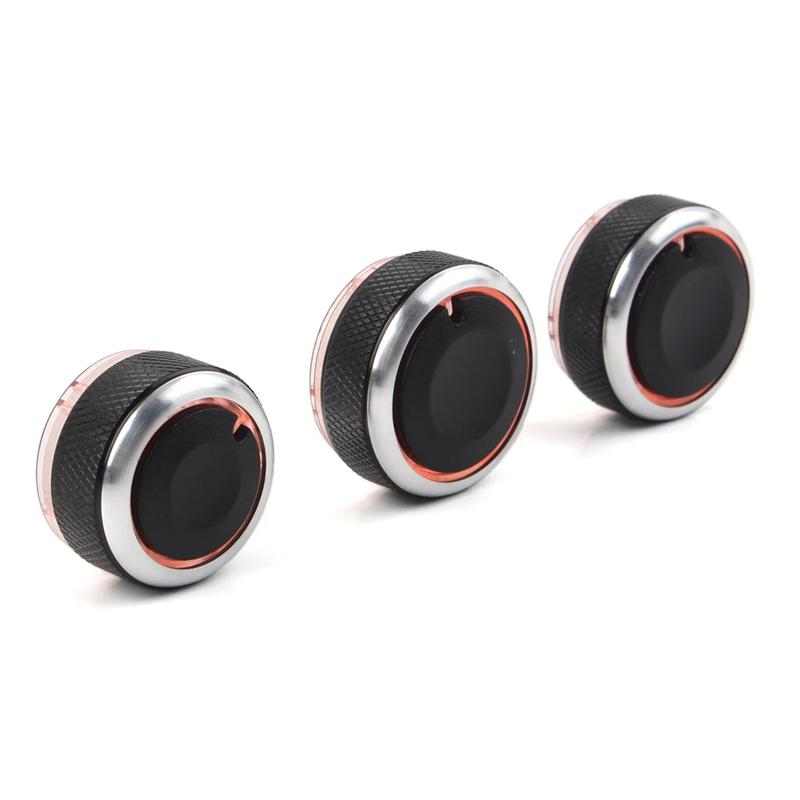 3Pcs Car Air Conditioning Heat Control Knob A/C Switch for VW POLO 9N 9N3 6R 2004 2005 2006 2007 2008 2009 2010 2011 2012 2013