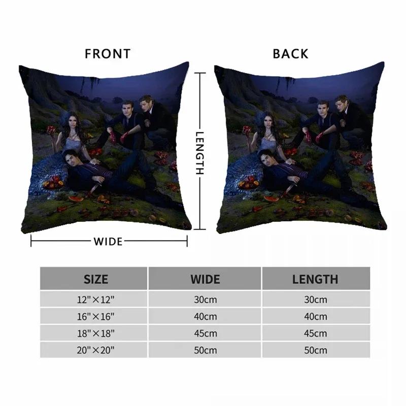 The Vampire Diaries Pillow Cases Decorative Cushions Cover For Sofa Car Decoration Pilow Covers Pillowcase 50X50 Custom Cushion