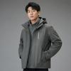 Anta Outdoor Series Three-In-One Hooded Zipper Detachable Fleece Liner Waterproof Windproof Breathable Durable Warm Jacket Men Jacket 952446602-5