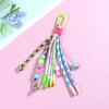 Luxury Y2K Braided Rope Keychain Handmade Colorful Long Tassel Bag Charms Creative Bag Pendant Keychain Bag Accessories