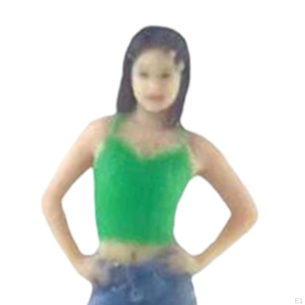 1/64 Girl Figure Dioramas Movie Props Layout Train Railway DIY Projects S Scale Micro Landscape Hand