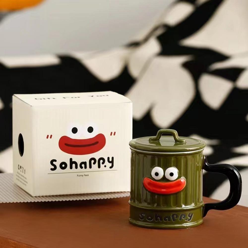 

Креативная забавная кружка с большим ртом, уродливая, милая, индивидуальная чашка, кофейная чашка, подарок на день рождения, сувенир, керамическая чашка для воды 301-400ml