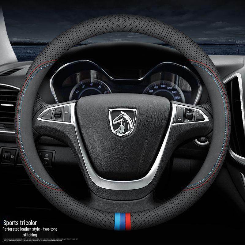 Baojun Genuine Leather Anti-Slip Steering Wheel Cover: All-Season, Universal Fit for Models 730, 510, 560, 630, 530, 360, 310w.
