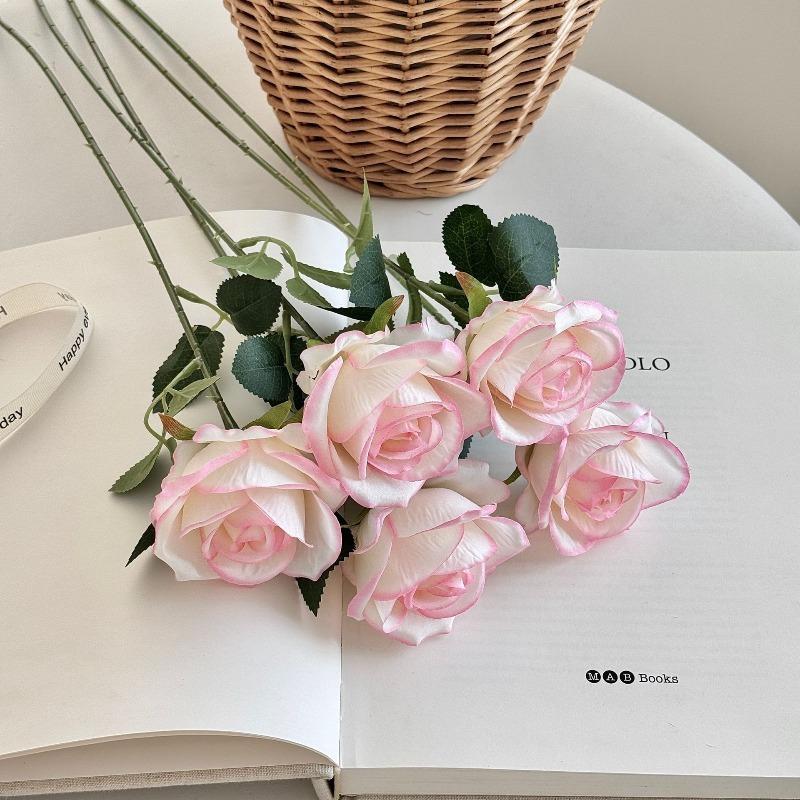 5 Pcs Artificial roses Valentine's Day home Wedding Decoration Flower wall Artificial Flowers