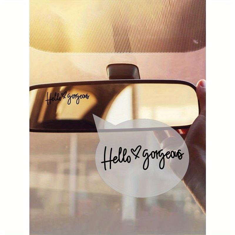 1pc Black 'Hello Gorgeous' Car Sticker, 20cm PVC, Universal Fit