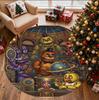 Five Nights At Freddy's Pattern Round Rug, Indoor/Outdoor Mat, for Picnic, Gameroom, Bedroom, Office, Living Room, Home Decor Carpet, Birthday Gift