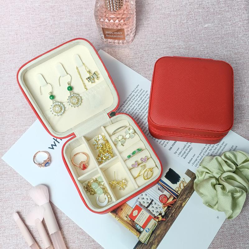 Compact Travel Jewelry Organizer for Ear Studs, Rings, Necklaces, Earrings, and Bracelets
