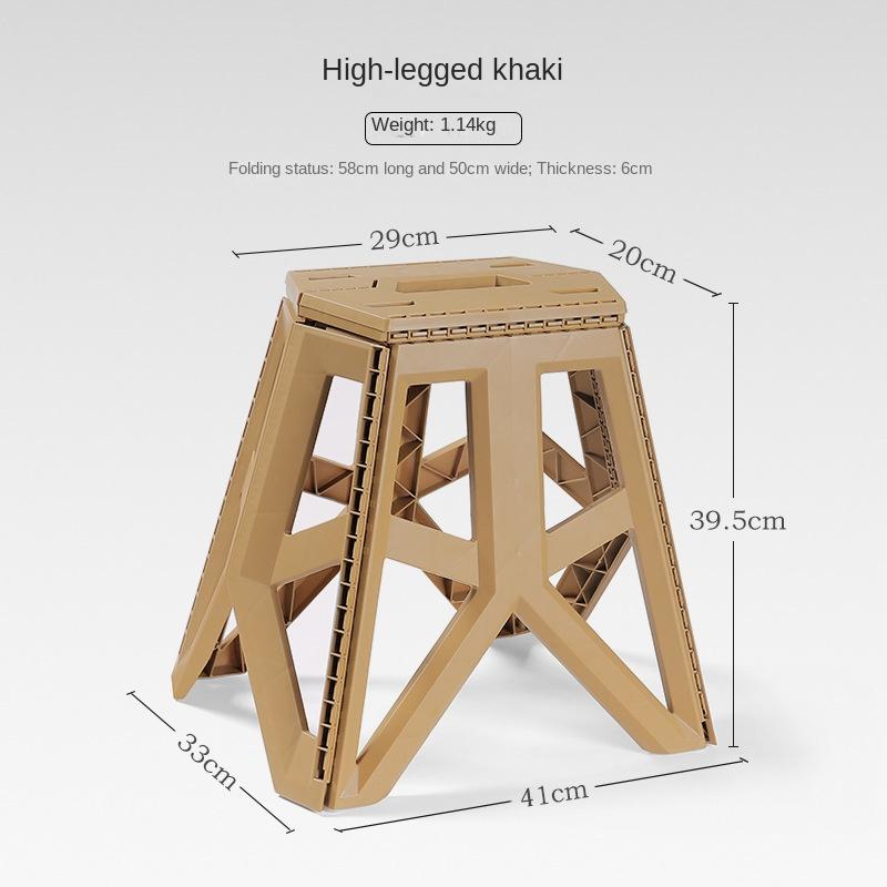 Outdoor Foldable Multifunctional Camping Stool Portable Plastic Fishing Bench Chair For Hiking Garden Beach