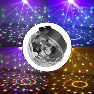Frezon LED Magic Ball Light, 18W RGB, 3 Colors, Voice Activated, Auto Mode, Rotating, Strobe, for Disco, DJ, Stage, Party, Club, Bar, Karaoke, Crystal