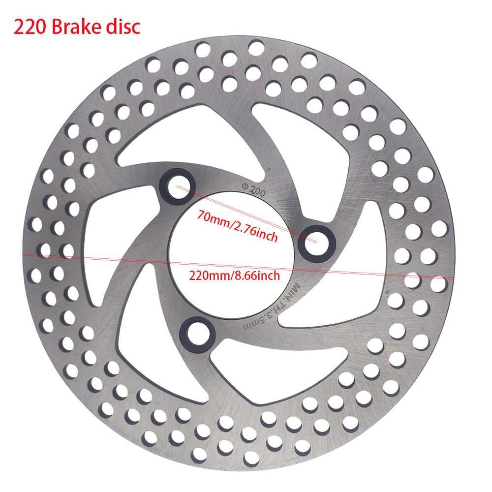 200&220mm Motorcycle Rear Drum brake disc with 70mm Hole Conversion Tightening Ring For 220mm Disc Electric Scooter E-bike Moped