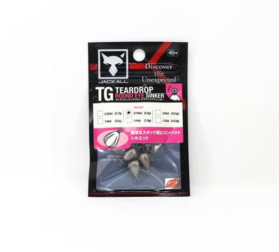 Jackall Tungsten Teardrop Round Eye Sinker Size 5.0 Grams (1556)