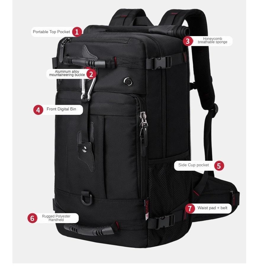 Plecak w nowym stylu torba podróżna z tkaniny Oxford męski plecak outdoorowy o dużej pojemności torba na bagaż wielofunkcyjna torba turystyczna do wędrówek i wspinaczki górskiej