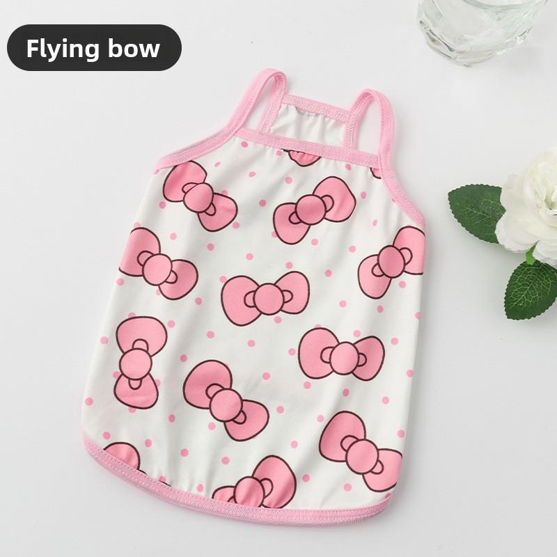 Cat Clothes Summer Through Pet Sling Vest Pet Clothing Dog Puppy Summer Sling Vest