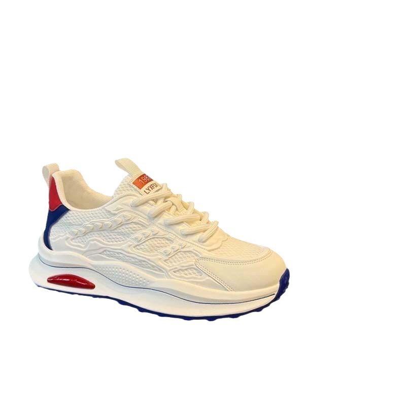 Men's Breathable Mesh Shoes Men's Summer Hollowed-out Running Shoes Comfortable Soft-soled Student Tide Shoes Thin Mesh White Shoes