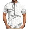 Men's Short Sleeve Cycling Jersey Breathable Quick Dry Fabric Half Zip Front Crew Neck Lightweight Sportswear for Outdoor Riding