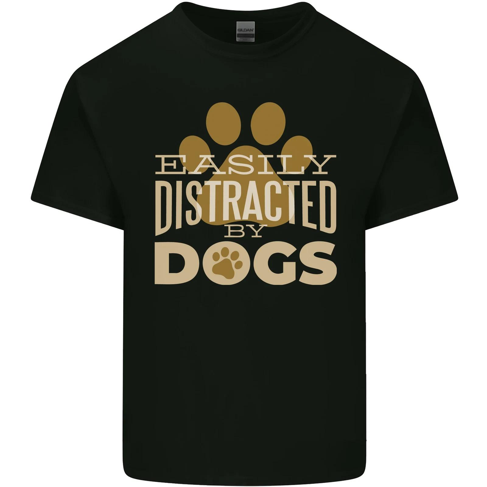 Easily Distracted By Dogs Funny ADHD Kids T-Shirt Childrens S
