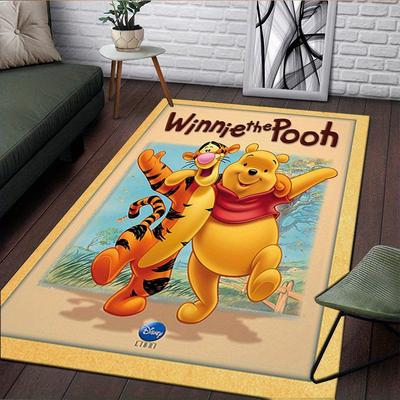 1 stuks Winnie de Poeh Patroon Tapijt Vloerkleed Antislip Tapijt Handwasbaar Vloermat Geschikt Voor Woonkamer Slaapkamer Huisdecoratie Kamerdecoratie