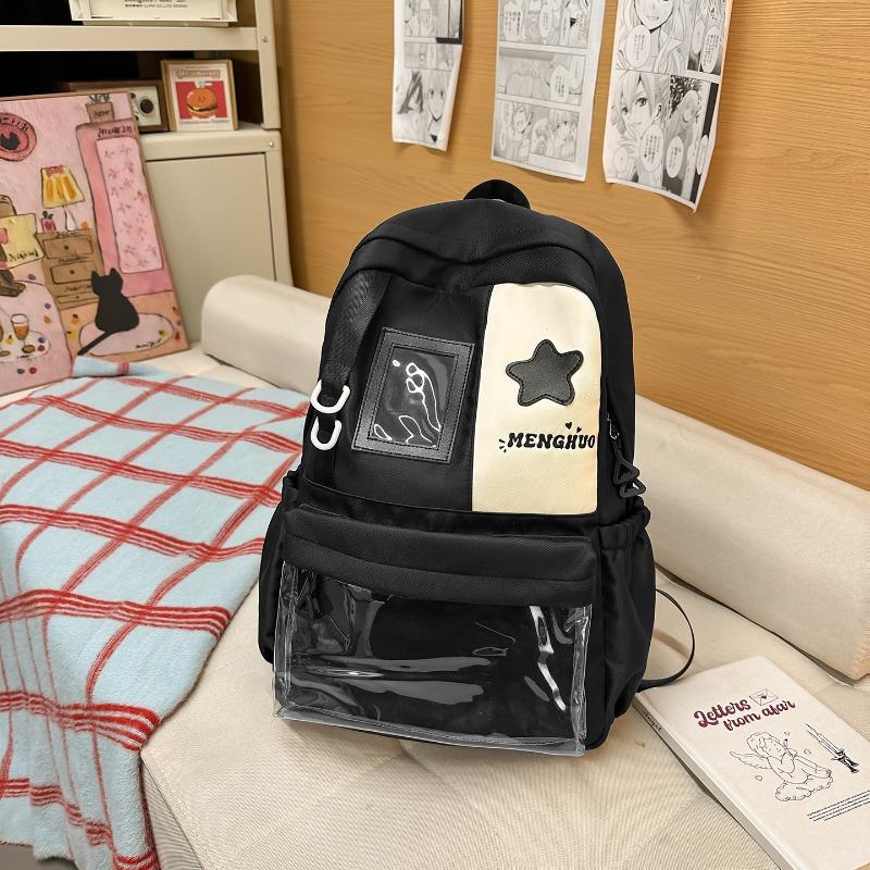 

High value light blue college style junior high school students class schoolbag female new soft sister two-dimensional shoulder pain bag