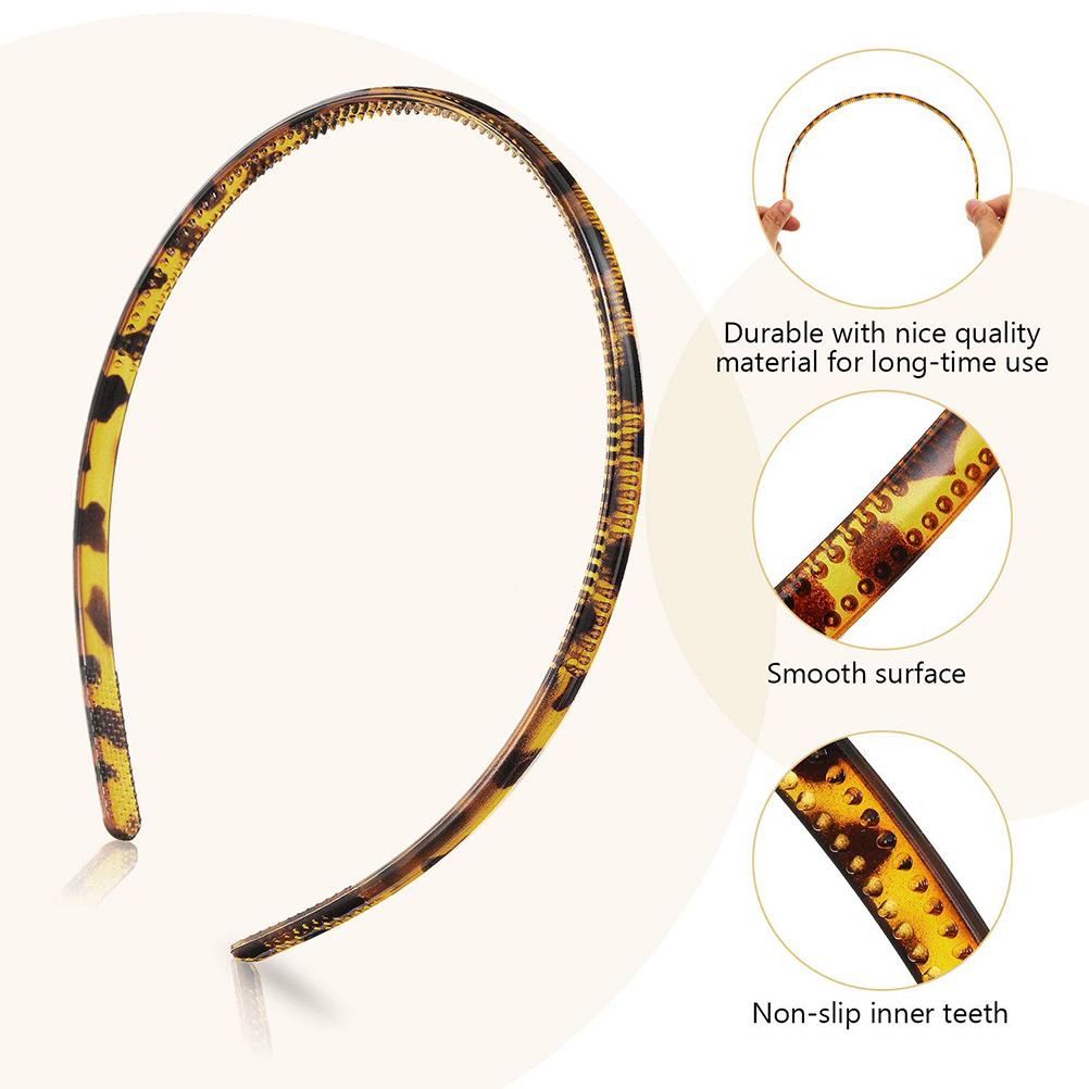 3Pcs Plain Headbands Teeth Comb Headbands Skinny DIY Hair Bands Headbands Headwears for Women Men Girls